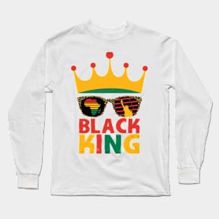 Young King Crown African American Kids Boys 1865 Juneteenth Long Sleeve T-Shirt